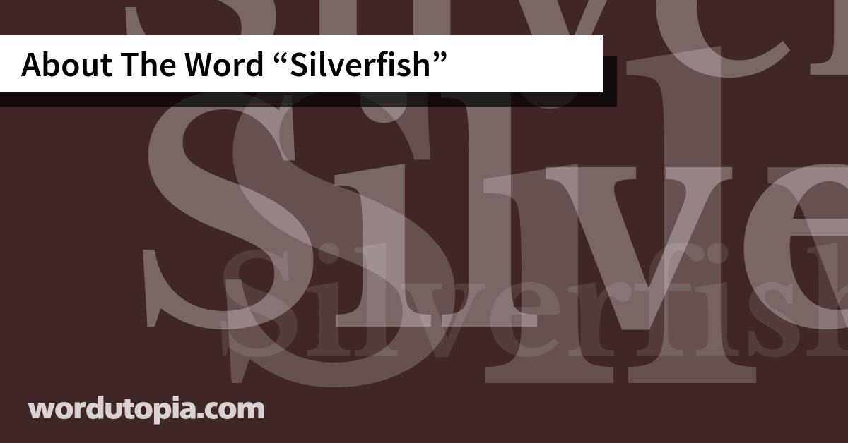 About The Word Silverfish
