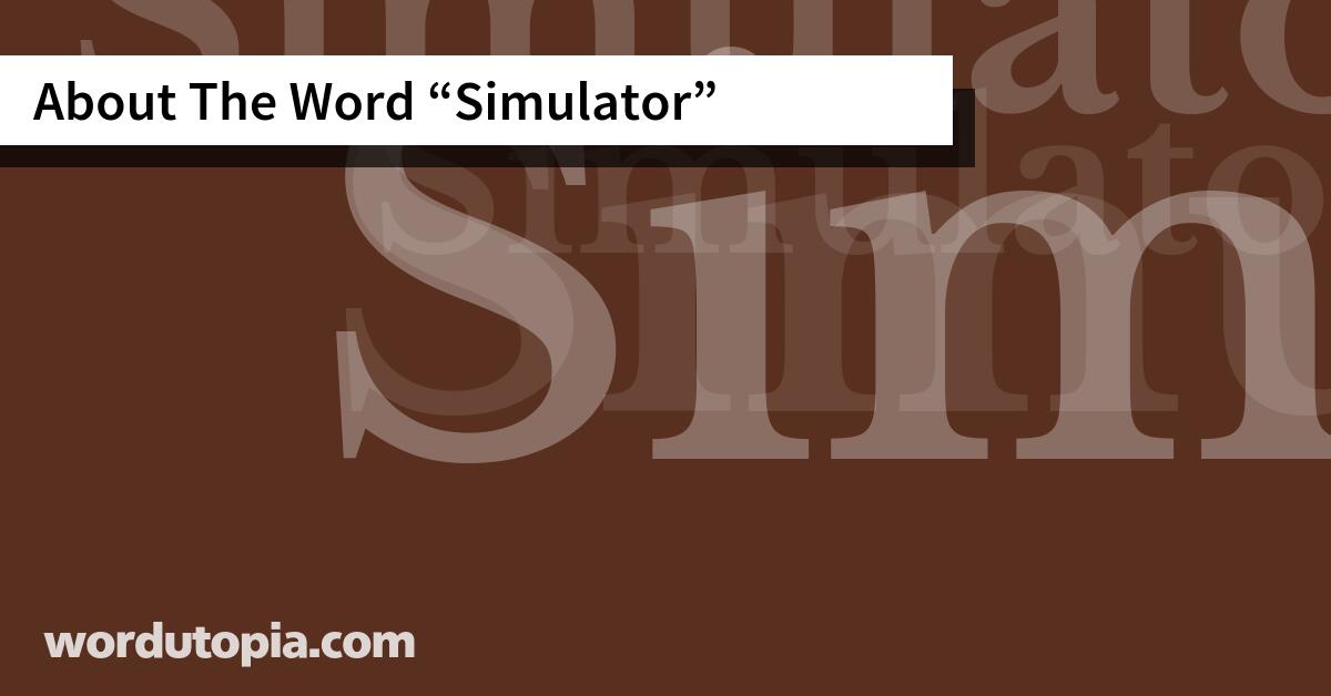About The Word Simulator