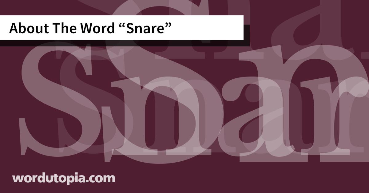 About The Word Snare