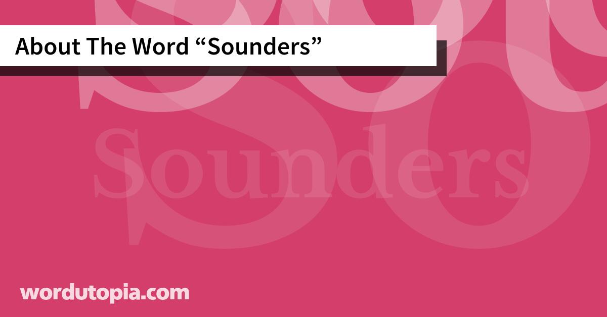 About The Word Sounders