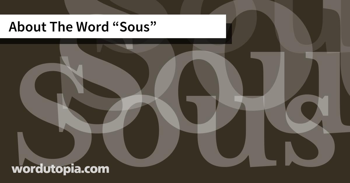 About The Word Sous