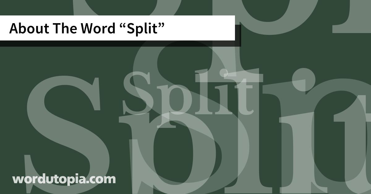 About The Word Split