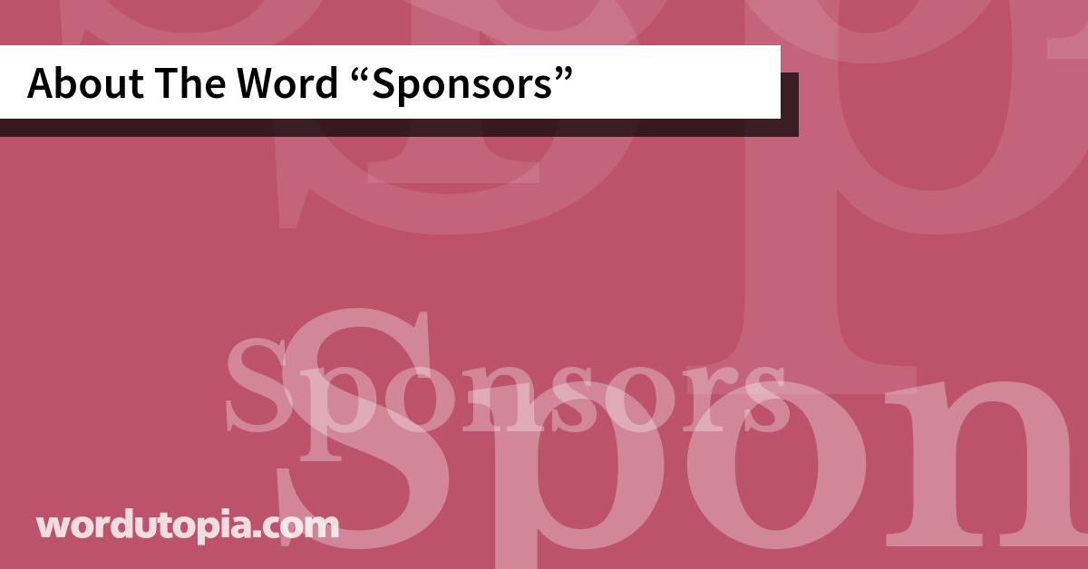 About The Word Sponsors