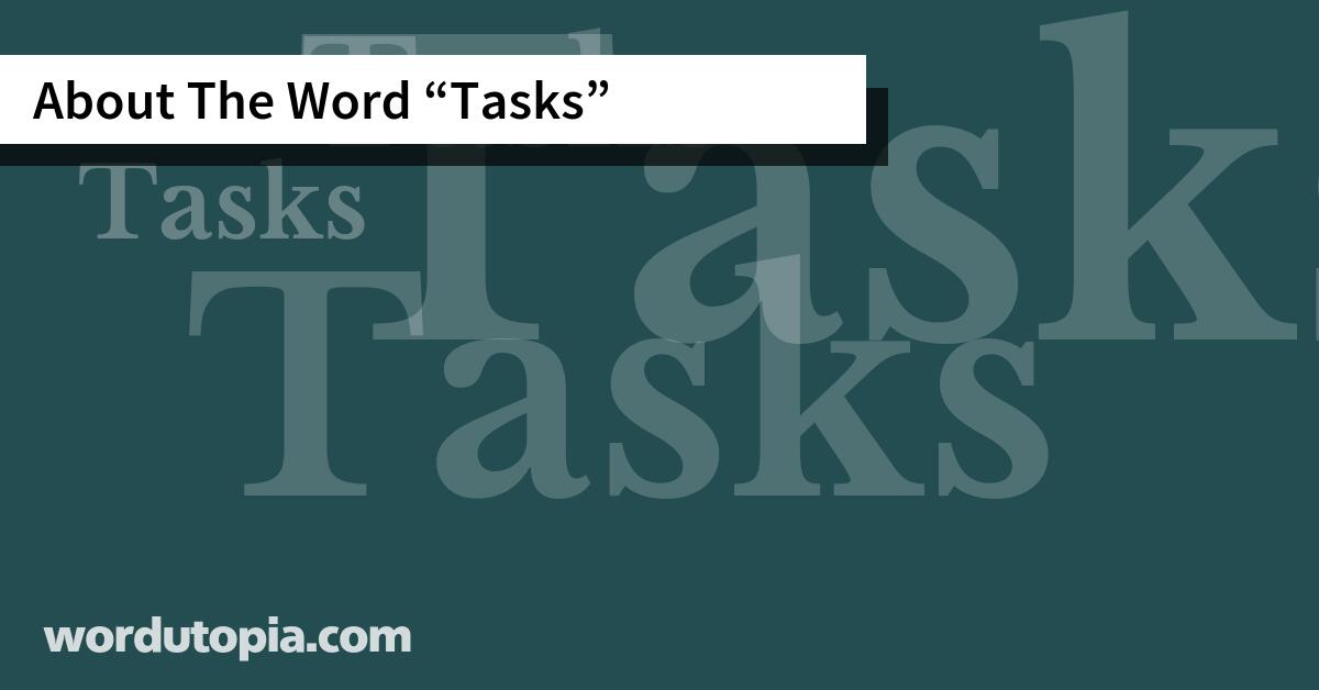 About The Word Tasks
