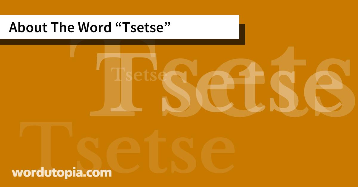 About The Word Tsetse
