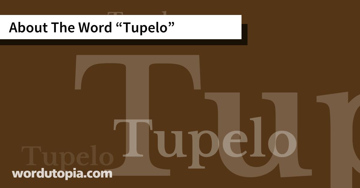 About The Word Tupelo
