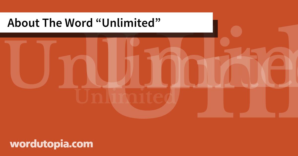 About The Word Unlimited