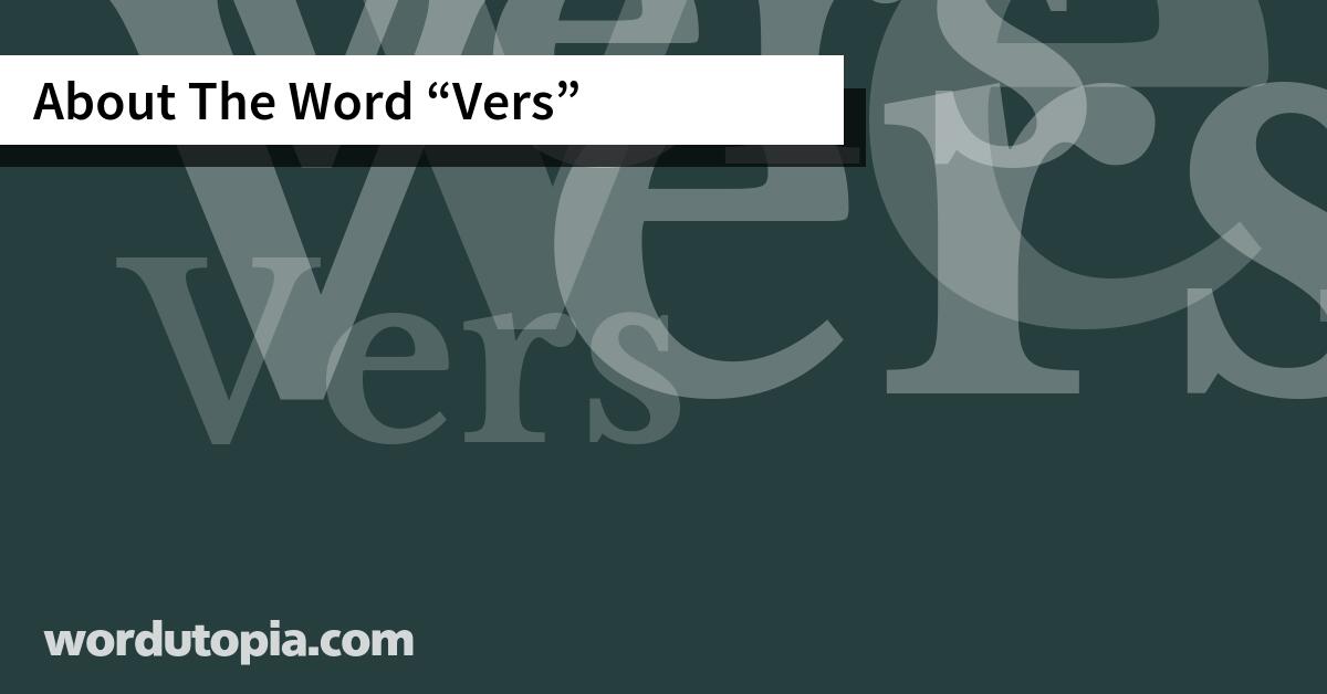 About The Word Vers