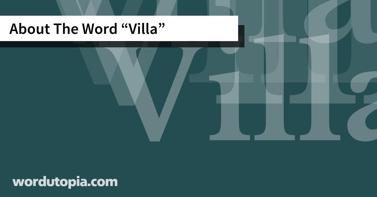 About The Word Villa