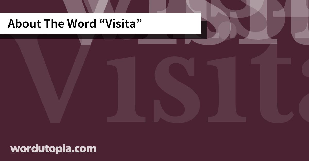 About The Word Visita