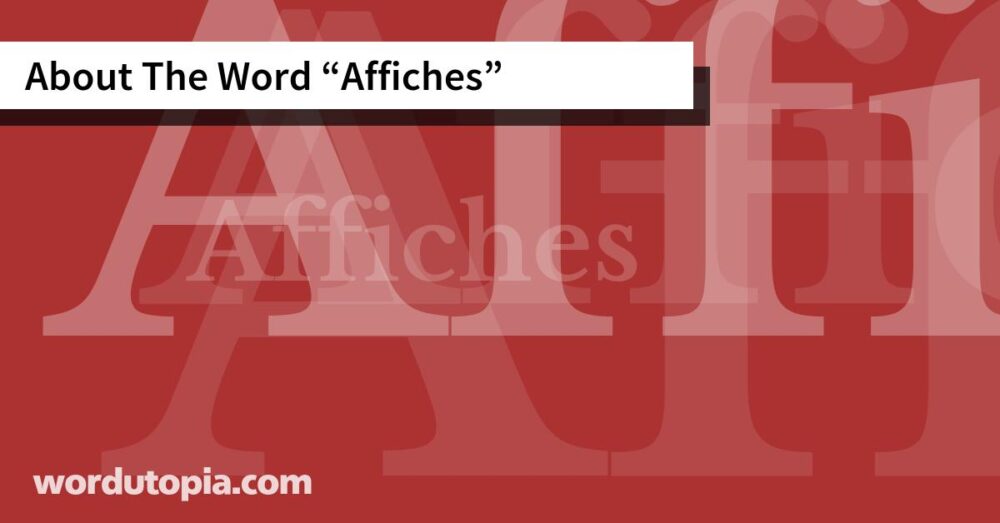 About The Word Affiches