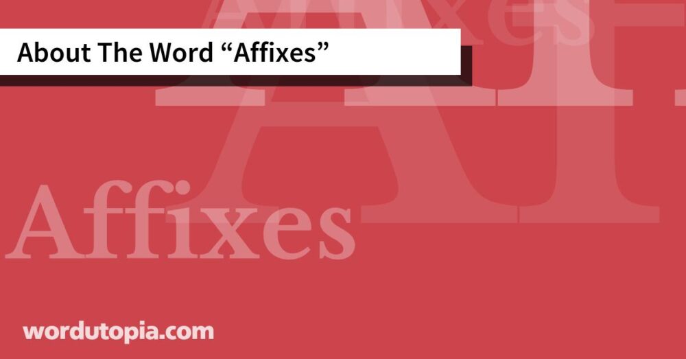 About The Word Affixes