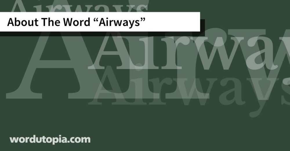 About The Word Airways