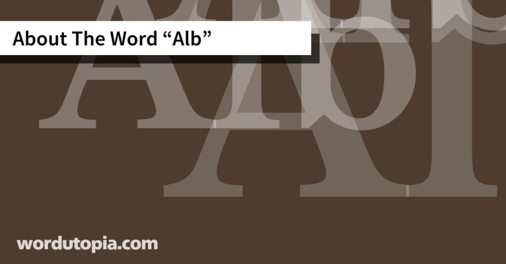 About The Word Alb
