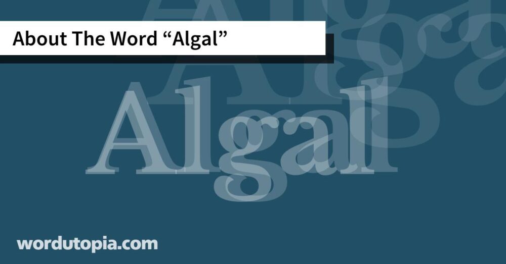 About The Word Algal