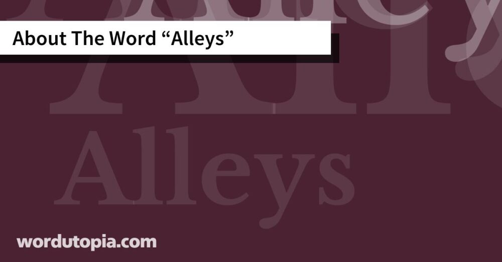 About The Word Alleys