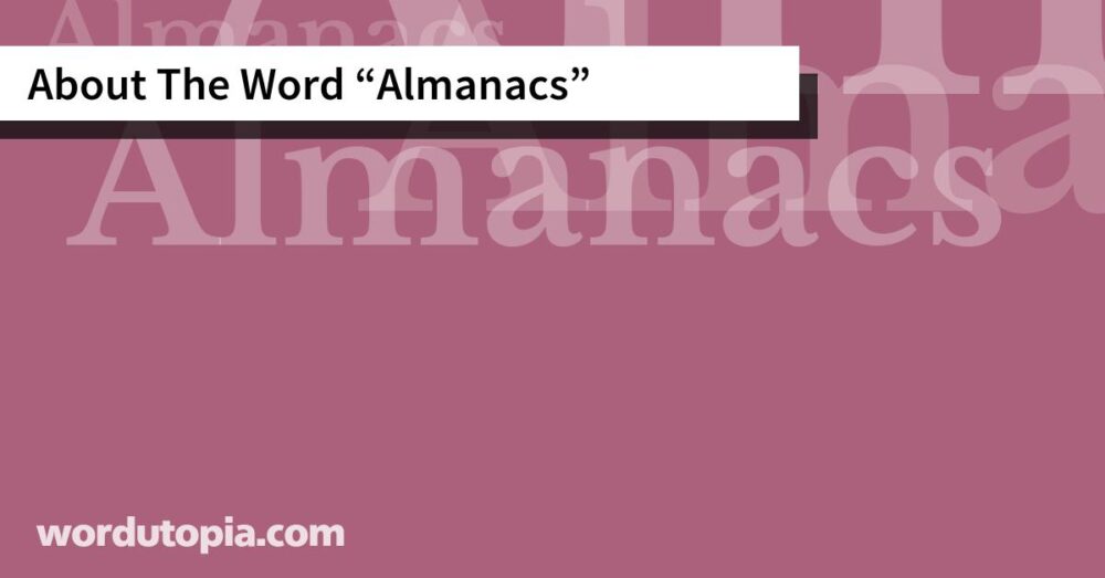 About The Word Almanacs