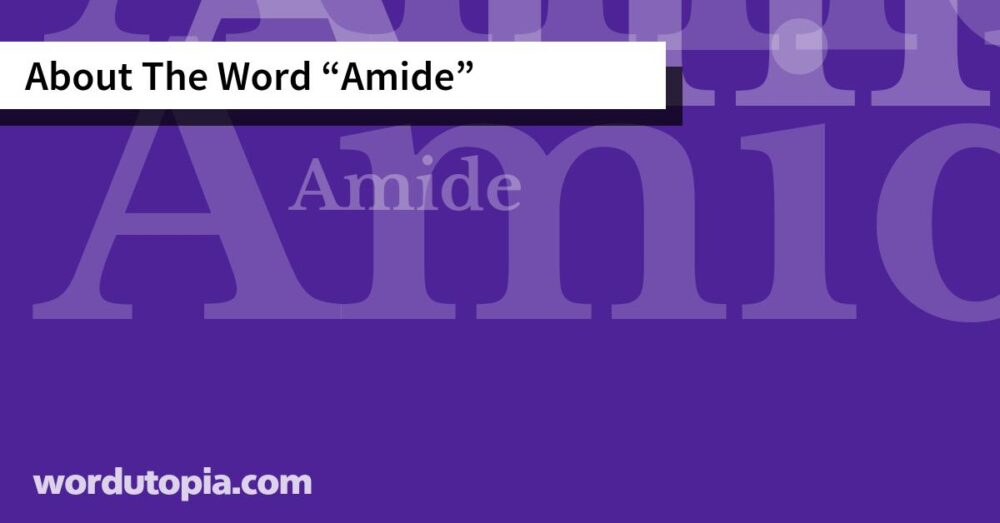 About The Word Amide