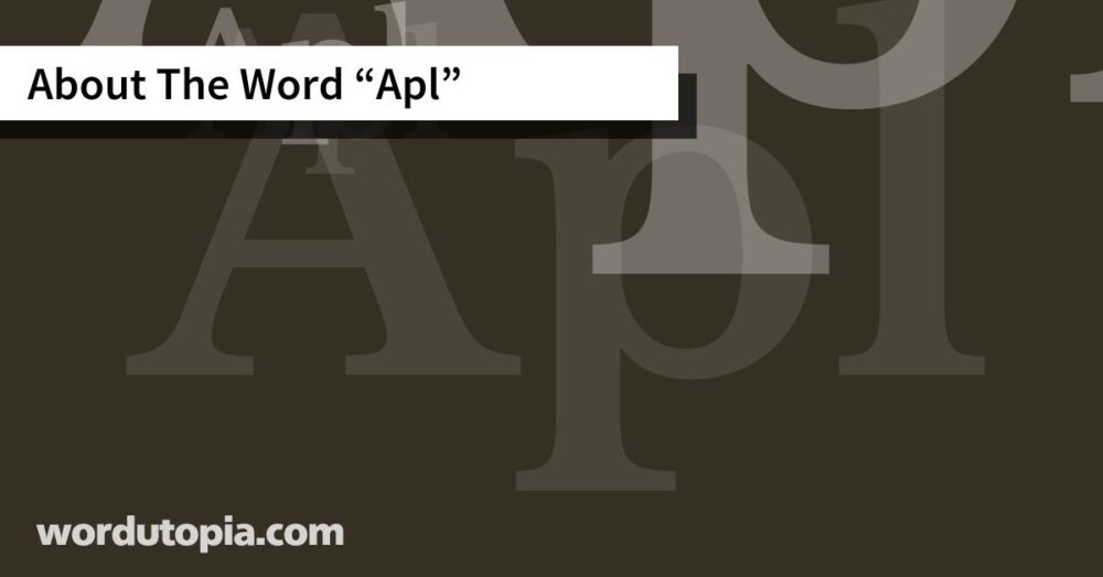 About The Word Apl