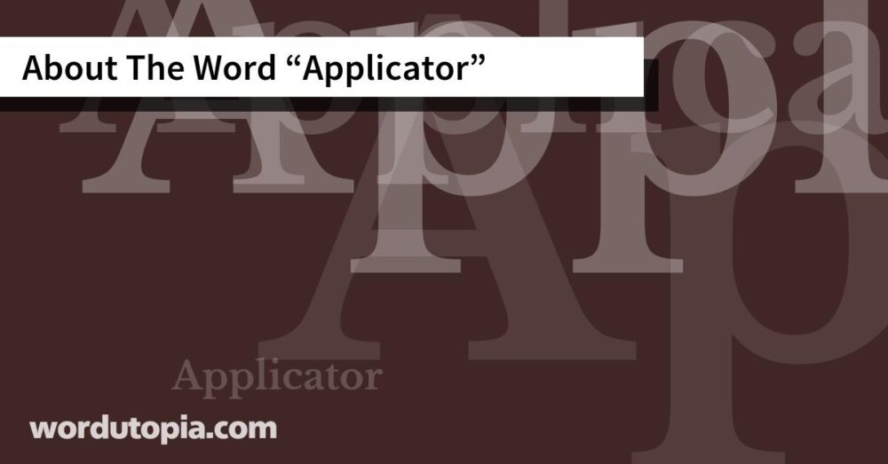 About The Word Applicator