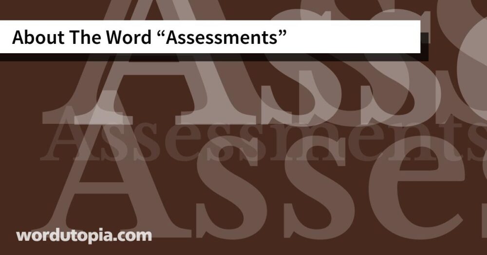 About The Word Assessments