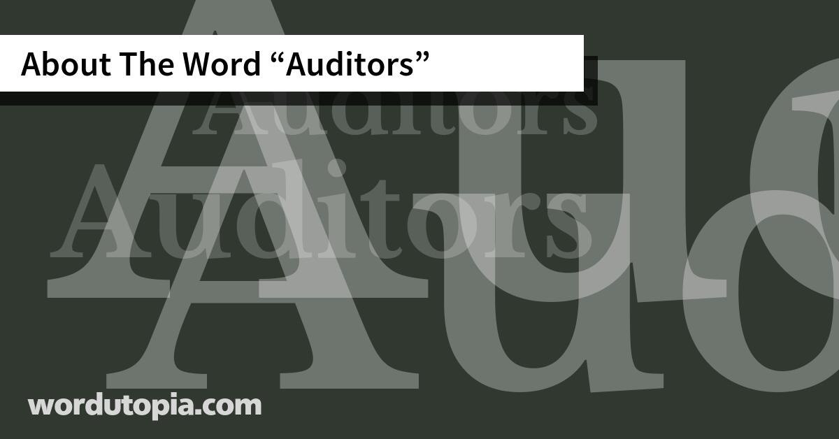 About The Word Auditors