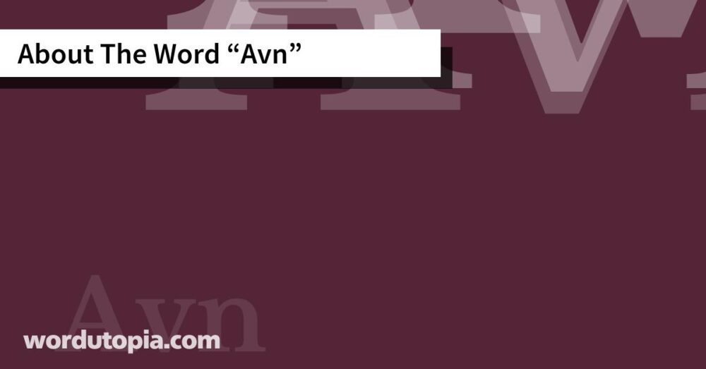 About The Word Avn