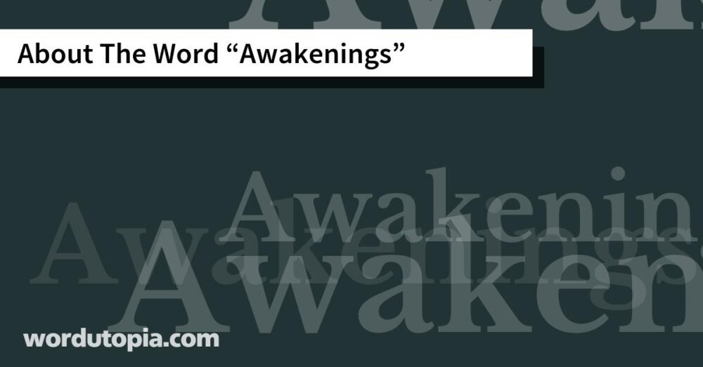 About The Word Awakenings