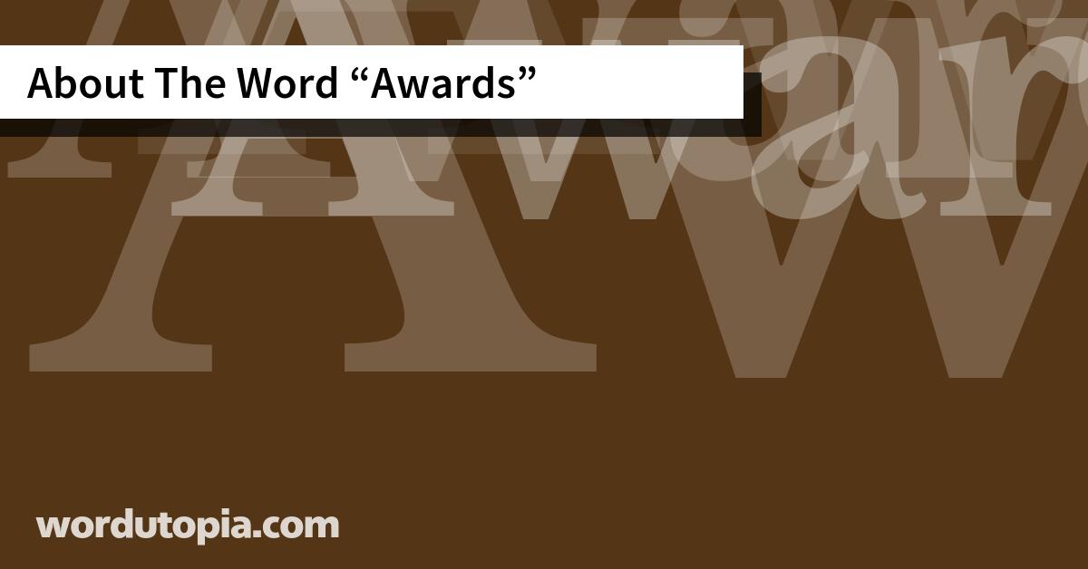 About The Word Awards