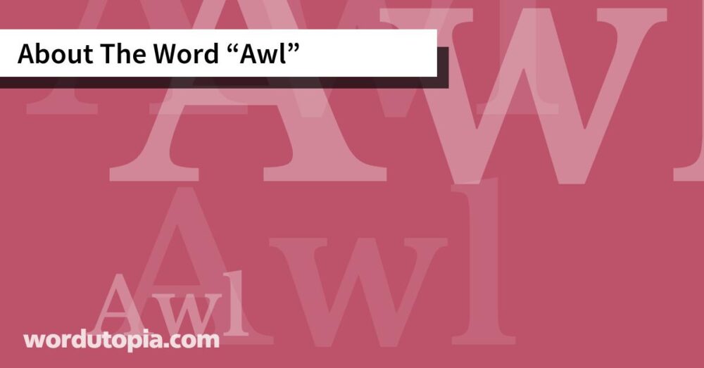 About The Word Awl