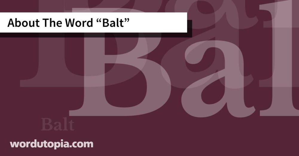 About The Word Balt