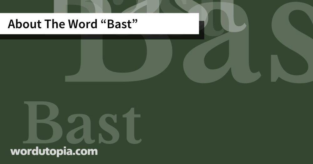 About The Word Bast