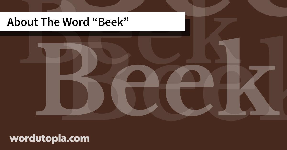About The Word Beek