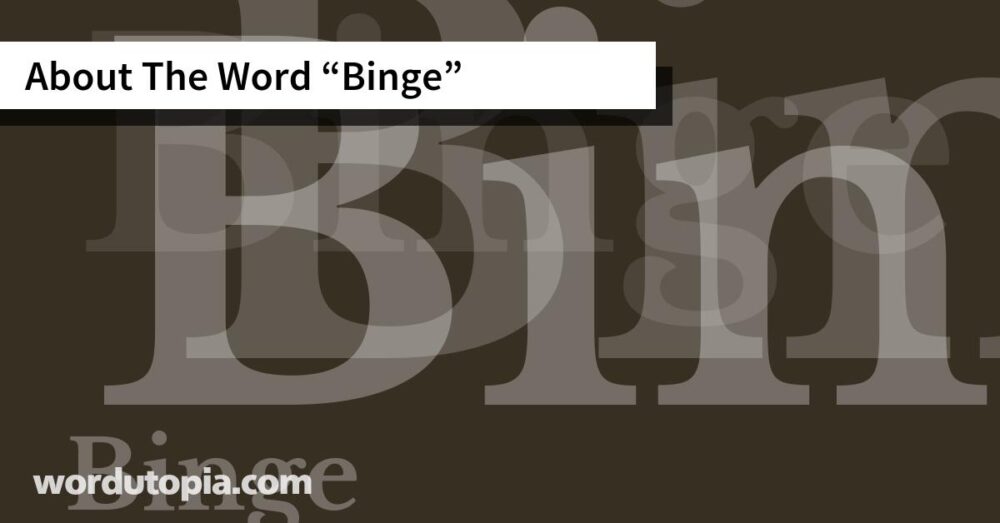 About The Word Binge