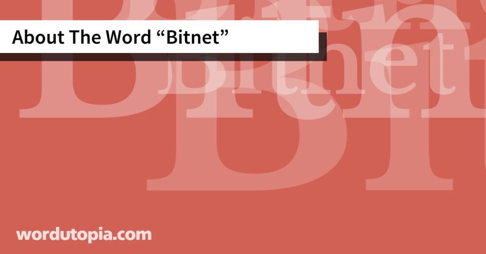 About The Word Bitnet