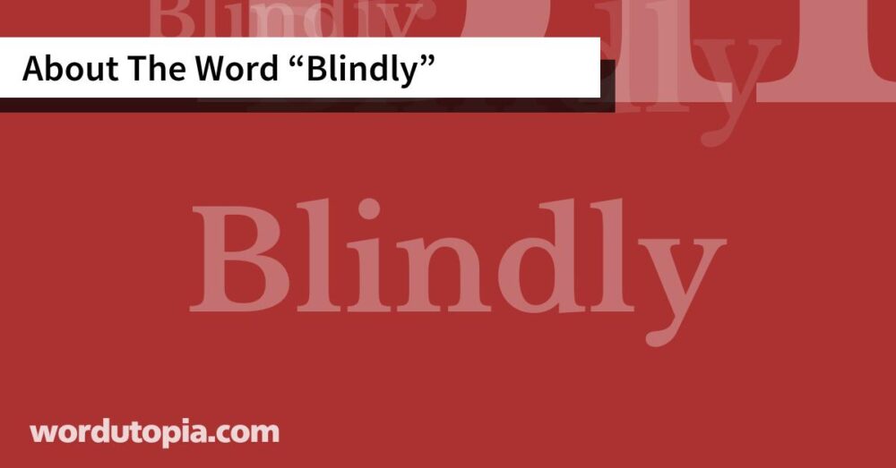 About The Word Blindly