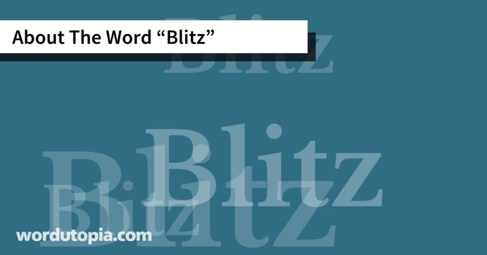 About The Word Blitz