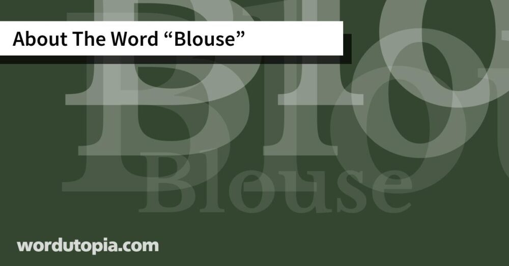 About The Word Blouse