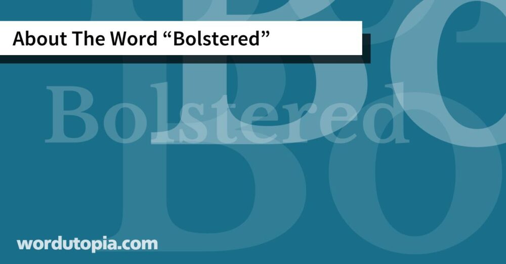 About The Word Bolstered