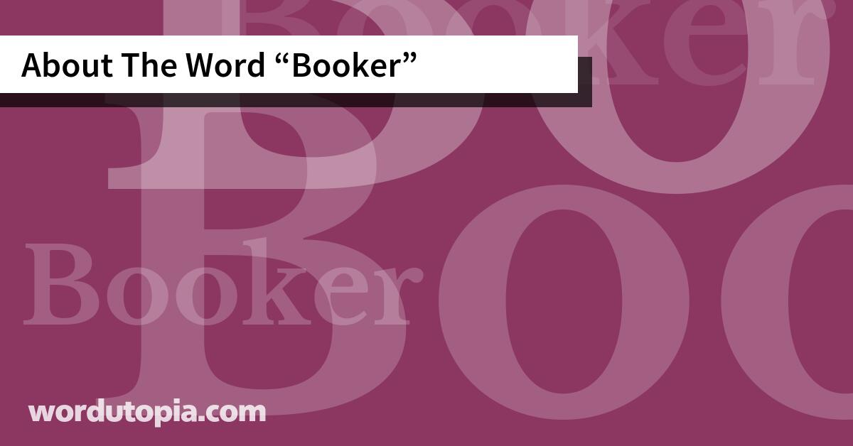 About The Word Booker