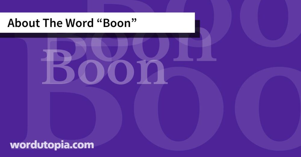 About The Word Boon