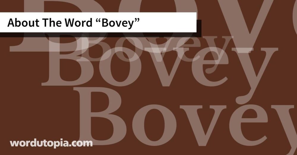 About The Word Bovey