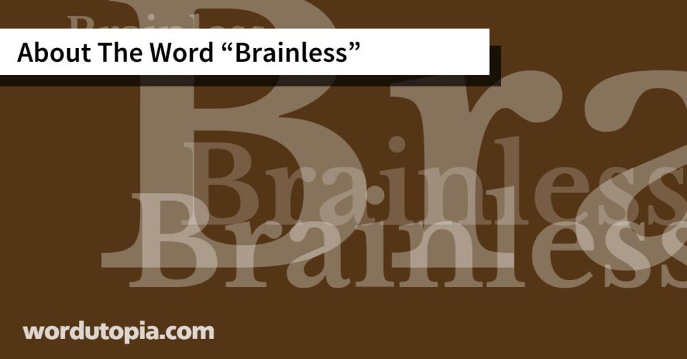 About The Word Brainless