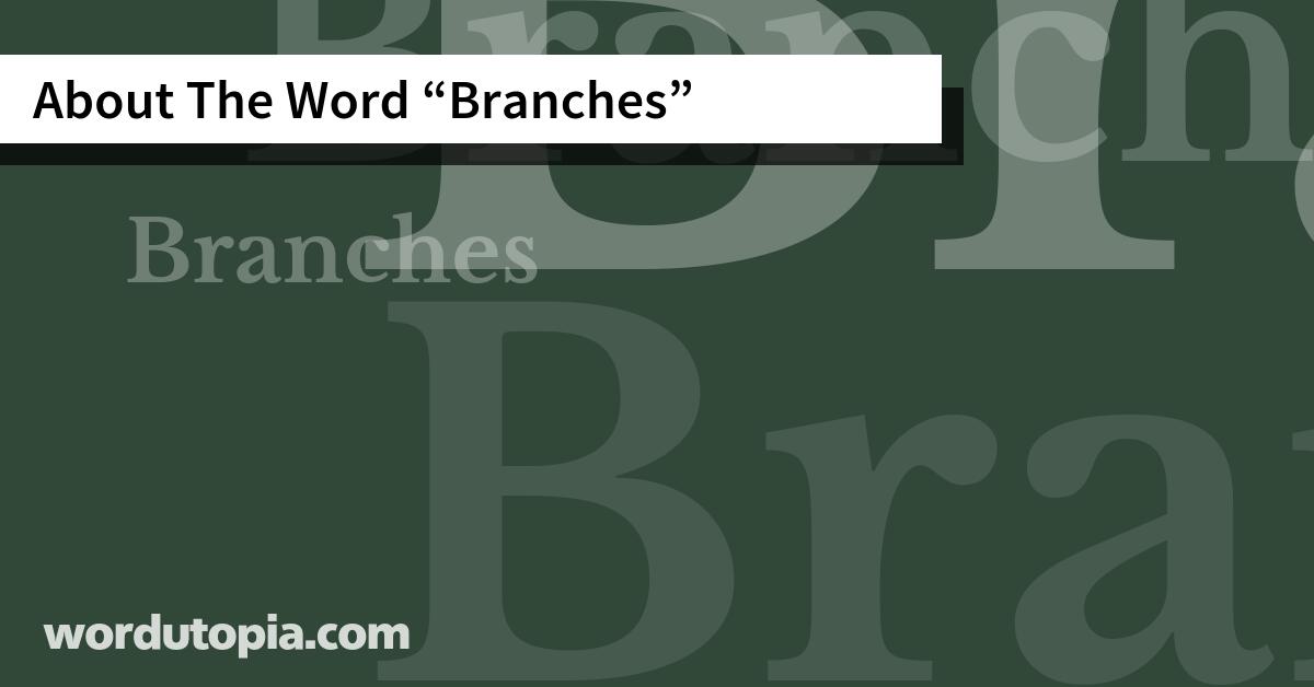 About The Word Branches