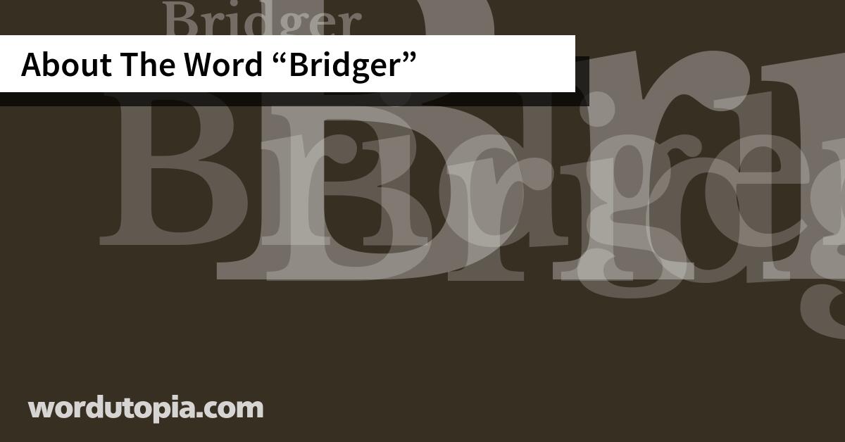About The Word Bridger