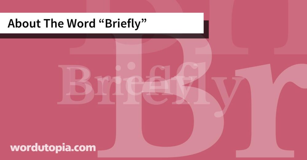 About The Word Briefly