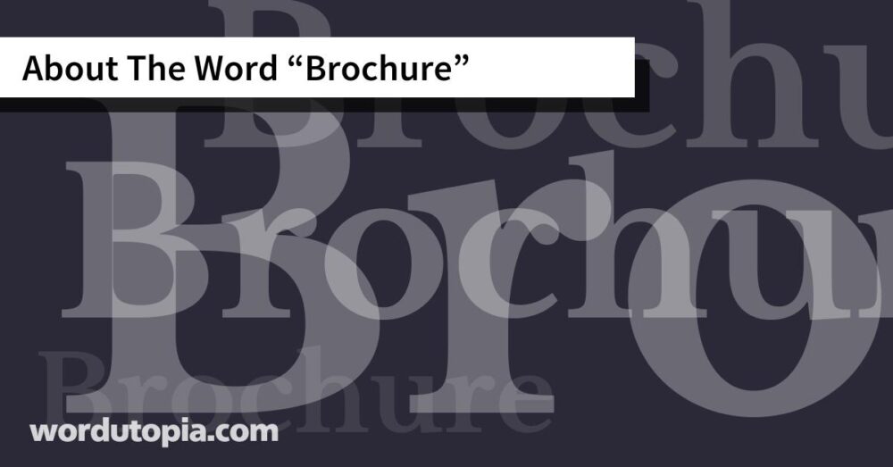 About The Word Brochure