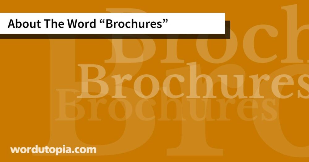 About The Word Brochures