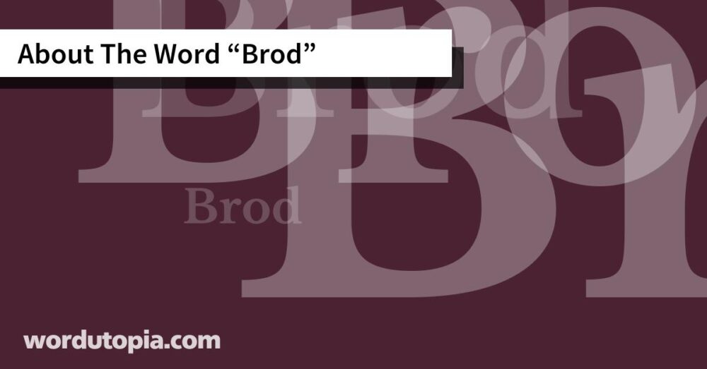 About The Word Brod