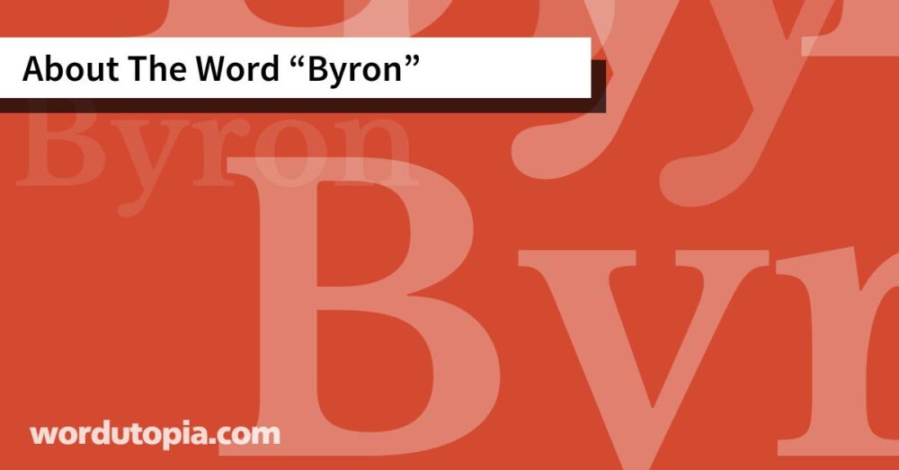 About The Word Byron